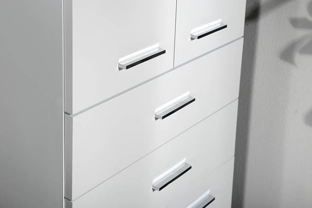 ZOJA/KERAMIA FRESH szafka wysoka, z szufladami 50x184x29cm, biała