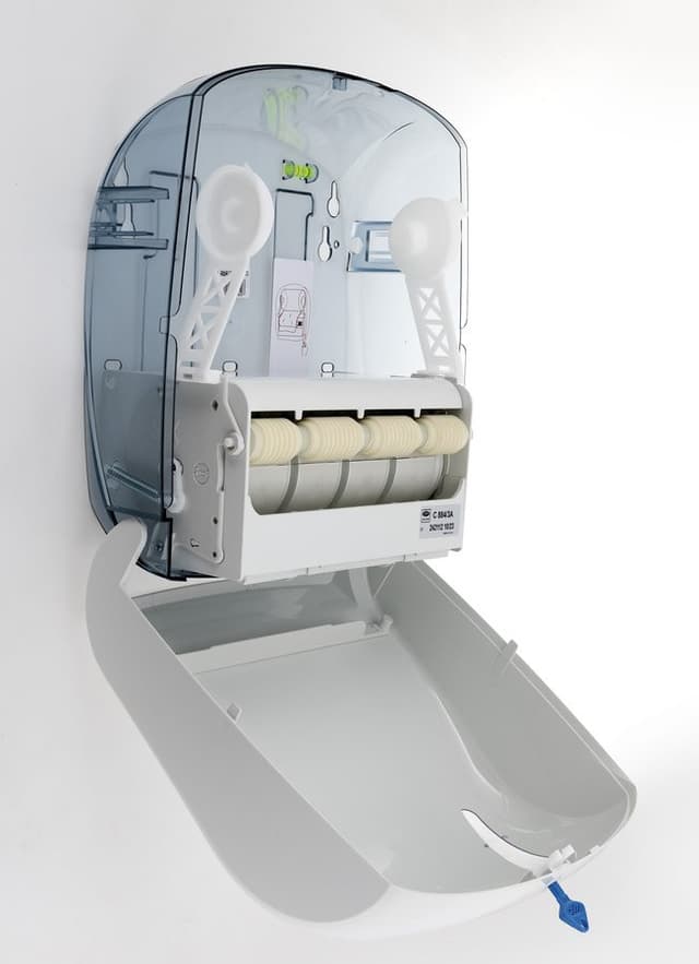 SKIN podajnik ręczników papierowych w roli, Autocut, 33x37,1x22,1cm, ABS, biały