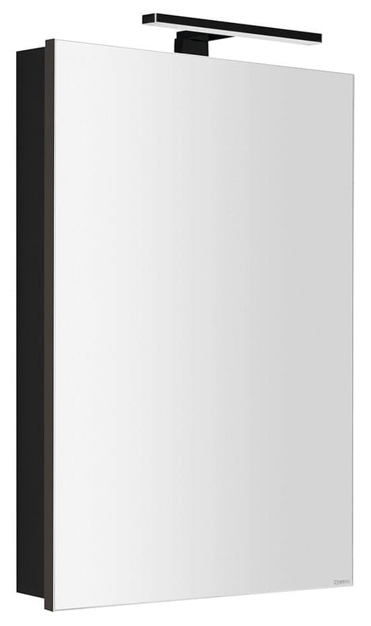 GRETA szafka z lustrem, oświetlenie LED, 50x70x14cm, czarny mat