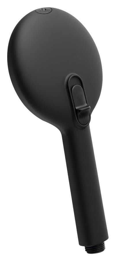 Główka prysznicowa z masażem, 3 tryby natrysku + tryb płukania, dysze silikonowe, średnica 120 mm, ABS/czarny mat