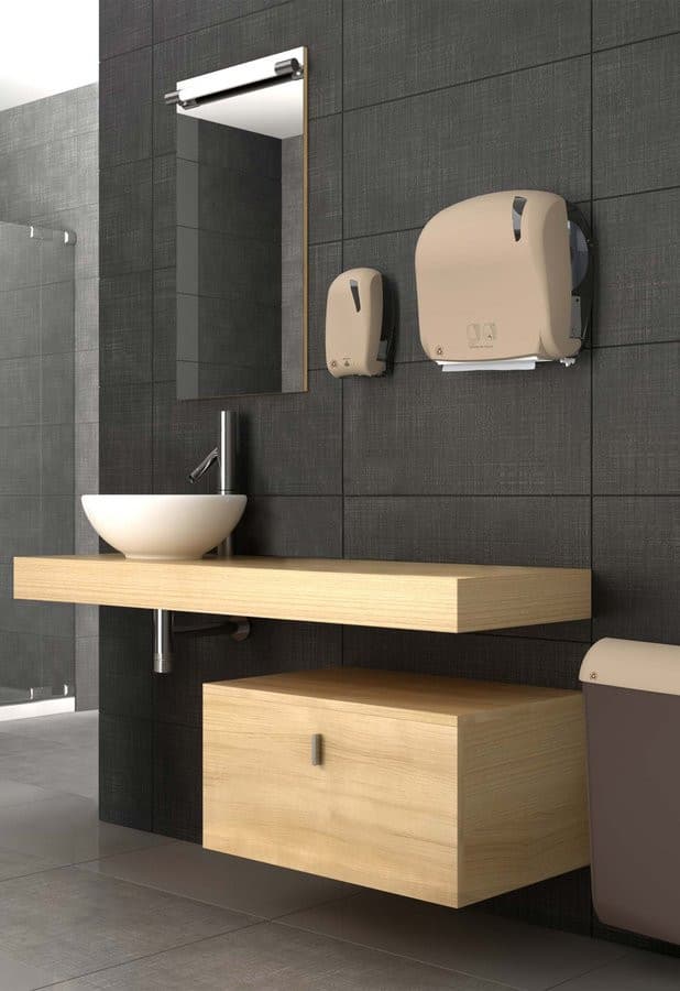 SKIN podajnik ręczników papierowych w roli, Autocut, 33x37,1x22,1cm, ABS, piaskowy