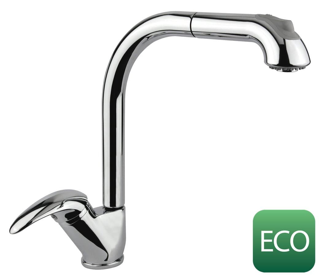 AXUS bateria kuchenna z wysuwaną wylewką, wysokość 345 mm, chrom