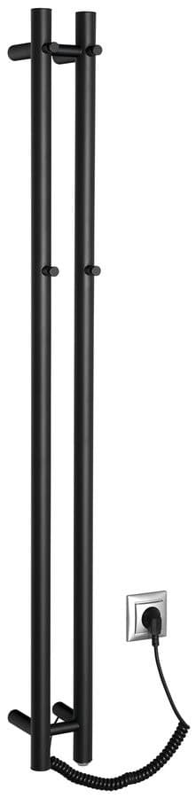 PAPINADO elektryczna suszarka na ręczniki, 109x1200mm, 40W, czarny mat