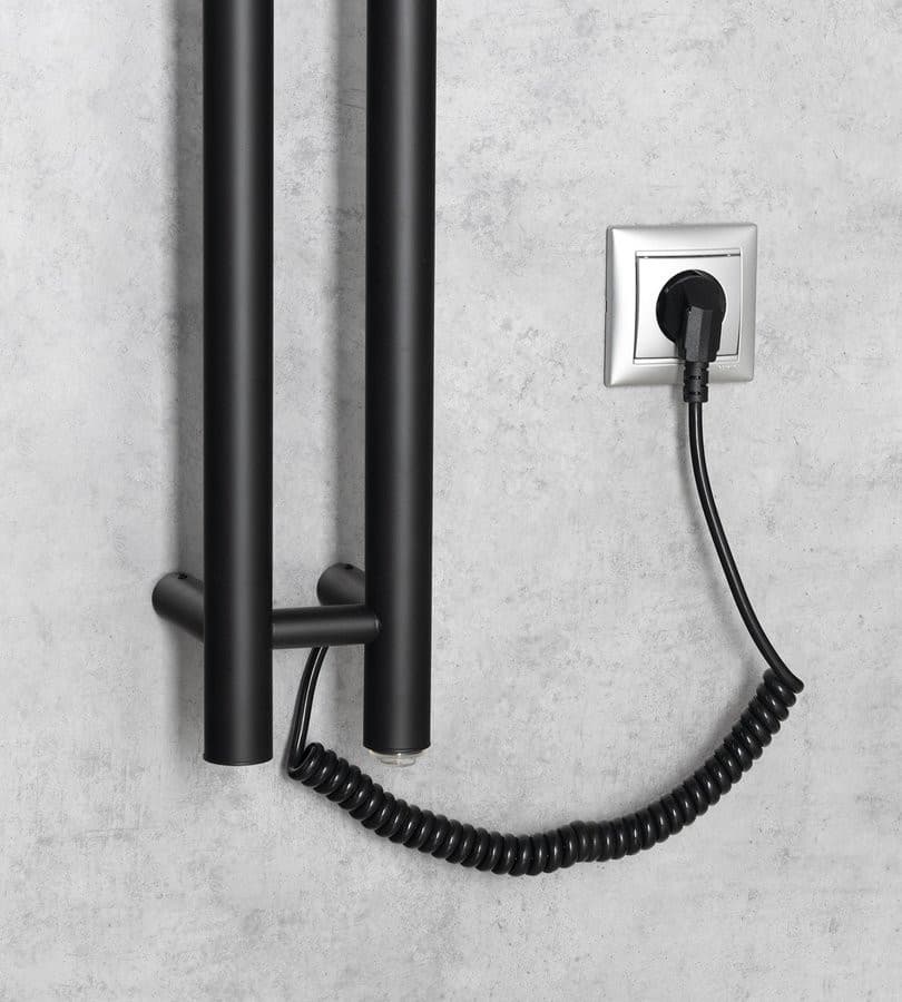 PAPINADO elektryczna suszarka na ręczniki, 109x1200mm, 40W, czarny mat