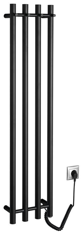 PAPINADO elektryczna suszarka na ręczniki, 263x1200mm, 85W, czarny mat