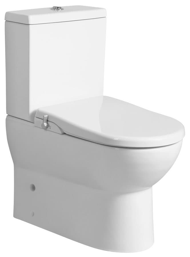 JALTA WC kompakt WC z deską bidetową Clean Star, Rimless, odpływ pionowy/poziomy, biały
