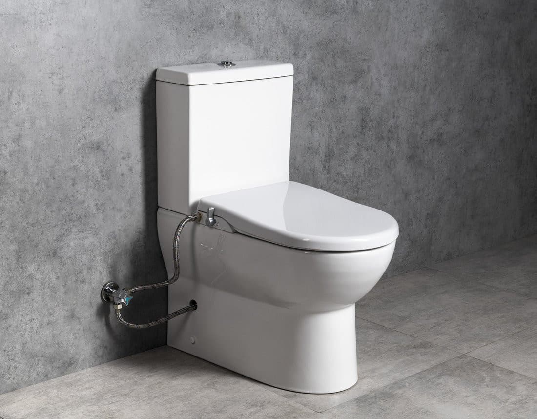 JALTA WC kompakt WC z deską bidetową Clean Star, Rimless, odpływ pionowy/poziomy, biały