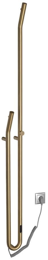 DUOPASSO elektryczna suszarka na ręczniki wył. czasowym, 122x1700mm, 45 W, złoty mat