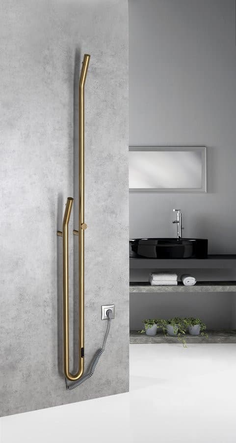 DUOPASSO elektryczna suszarka na ręczniki wył. czasowym, 122x1700mm, 45 W, złoty mat