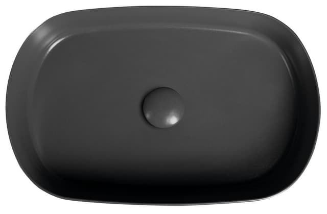 INFINITY OVAL umywalka ceramiczna nablatowa 55x36cm, antracyt