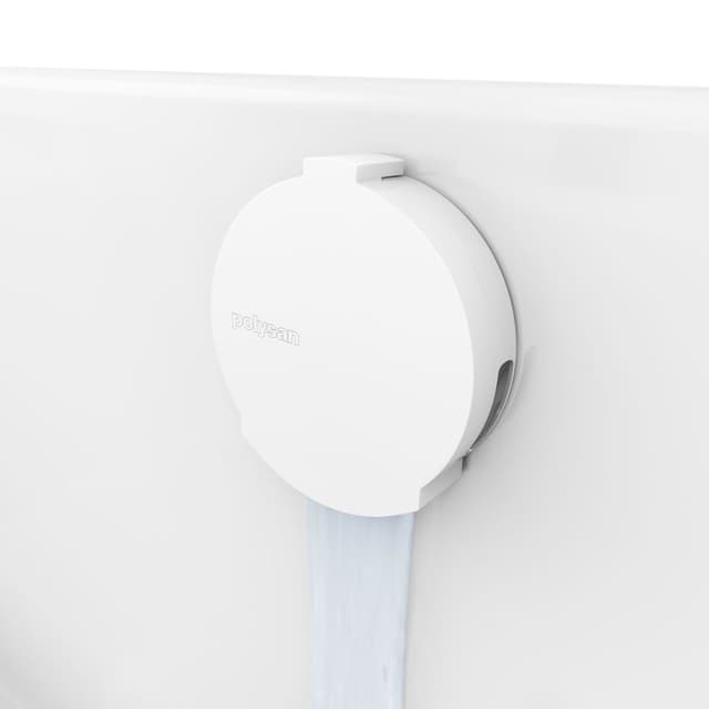 Zestaw odpływowy z napełnianiem, długość 800mm, korek automatyczny 72mm, biały