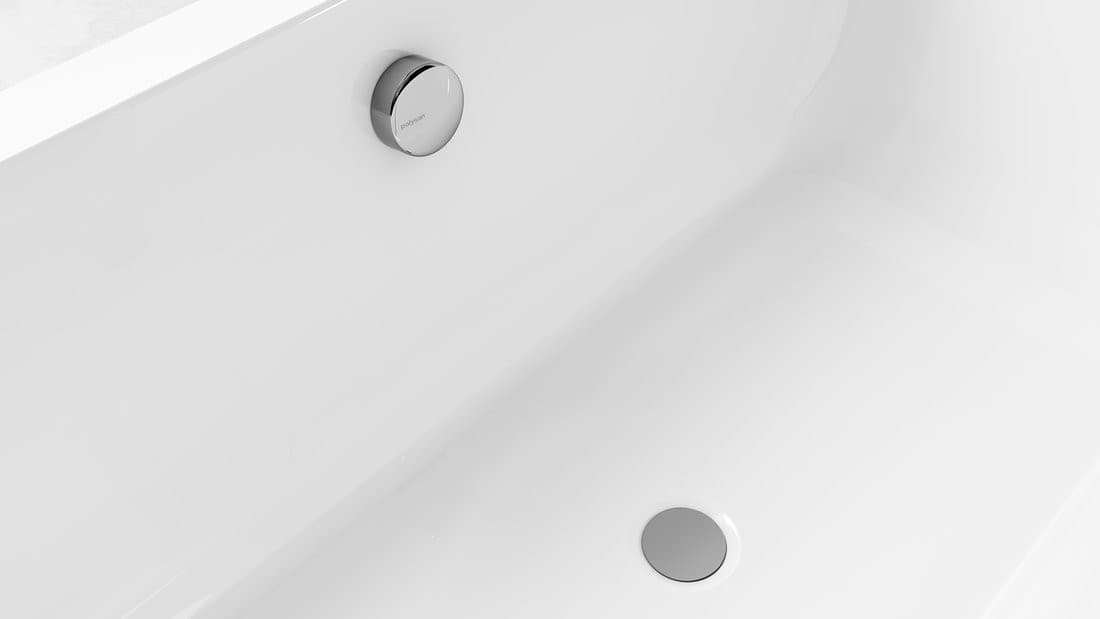 Zestaw odpływowy z korkiem automatycznym, długość 1200mm, korek 72mm, chrom