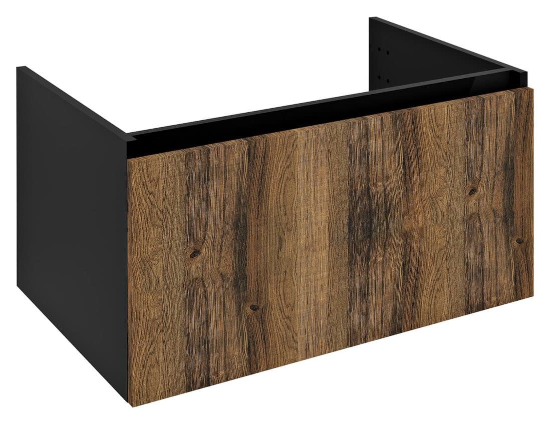 LOREA szafka umywalkowa 80x44x51,2cm, 1x szuflada, dąb collingwood/czarny mat