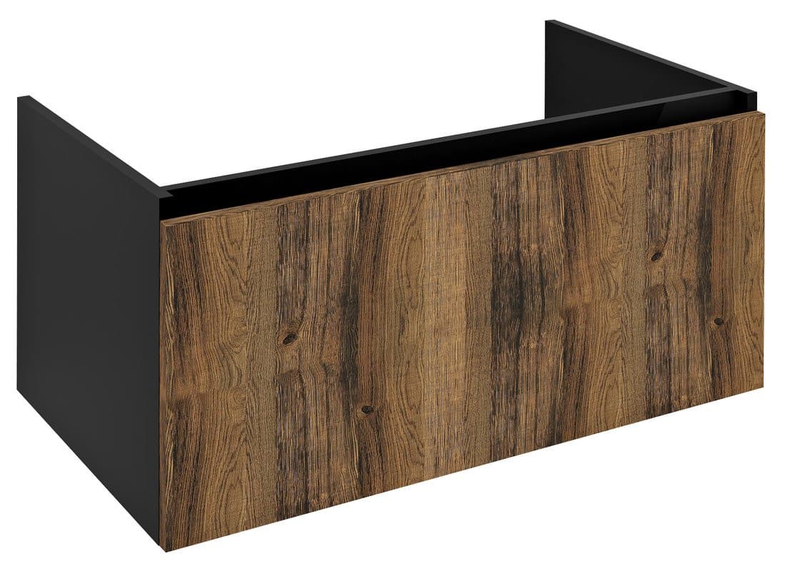 LOREA szafka umywalkowa 90x44x51,2cm, 1x szuflada, dąb collingwood/czarny mat