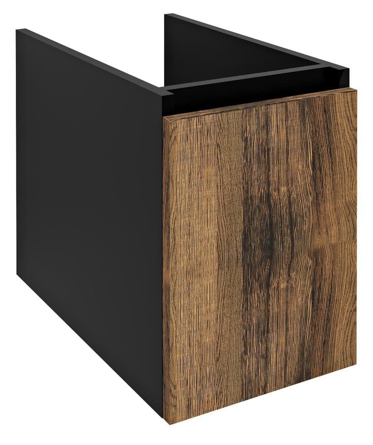LOREA szafka wisząca dolna 30x44x51,2cm, prawa/lewa, dąb collingwood/czarny mat