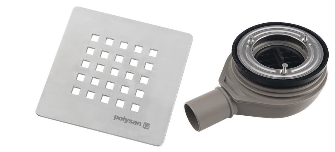 TRENECA syfon do brodzików, średnica 90mm, DN40, korek stal nierdzewna