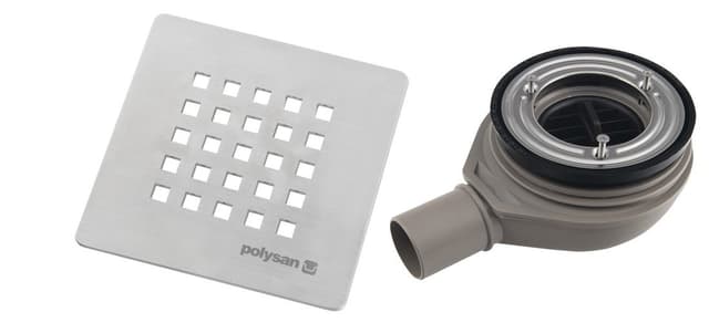 TRENECA syfon do brodzików, średnica 90mm, DN40, korek stal nierdzewna