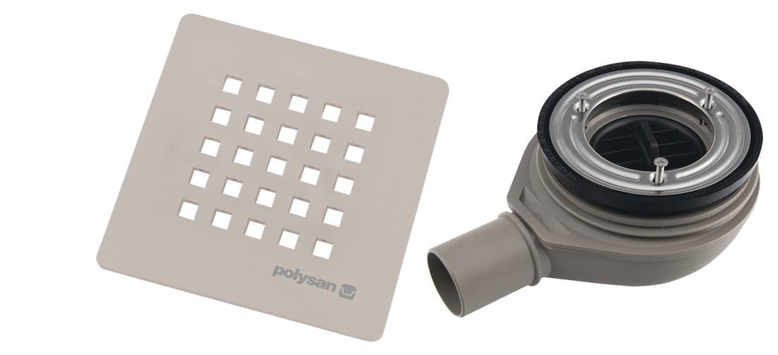 TRENECA syfon do brodzików, średnica 90mm, DN40, korek beżowy matt