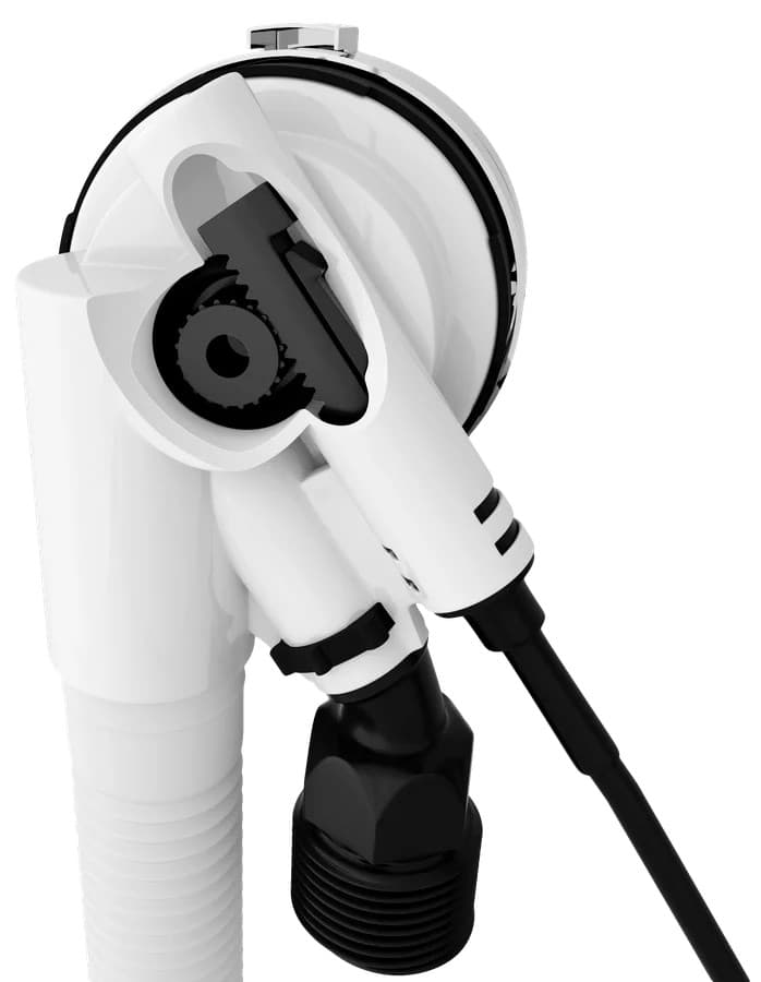 MARBLE zestaw odpływowy z napełnianiem, automatyczny, długość 800mm, biała