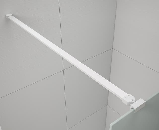 ESCA WHITE MATT jednoczęściowa kabina przysznicowa Walk-In, szkło Flute, 1300 mm