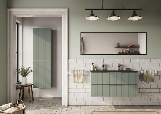 ESPACE słupek wysoki 35x172x32cm, 2 drzwiczki, lewy/prawy, verde strip