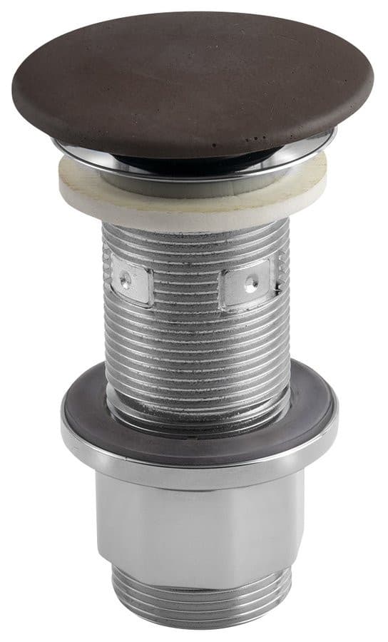 Korek umywalkowy 5/4'', klik-klak, betonowy grzybek, 10-80mm, ciemny brąz