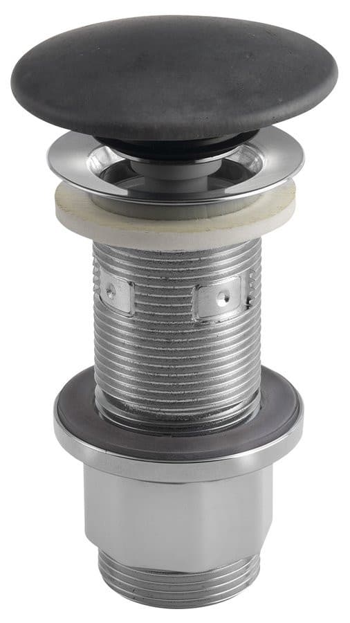 Korek umywalkowy 5/4'', klik-klak, betonowy grzybek, 10-80mm, antracyt