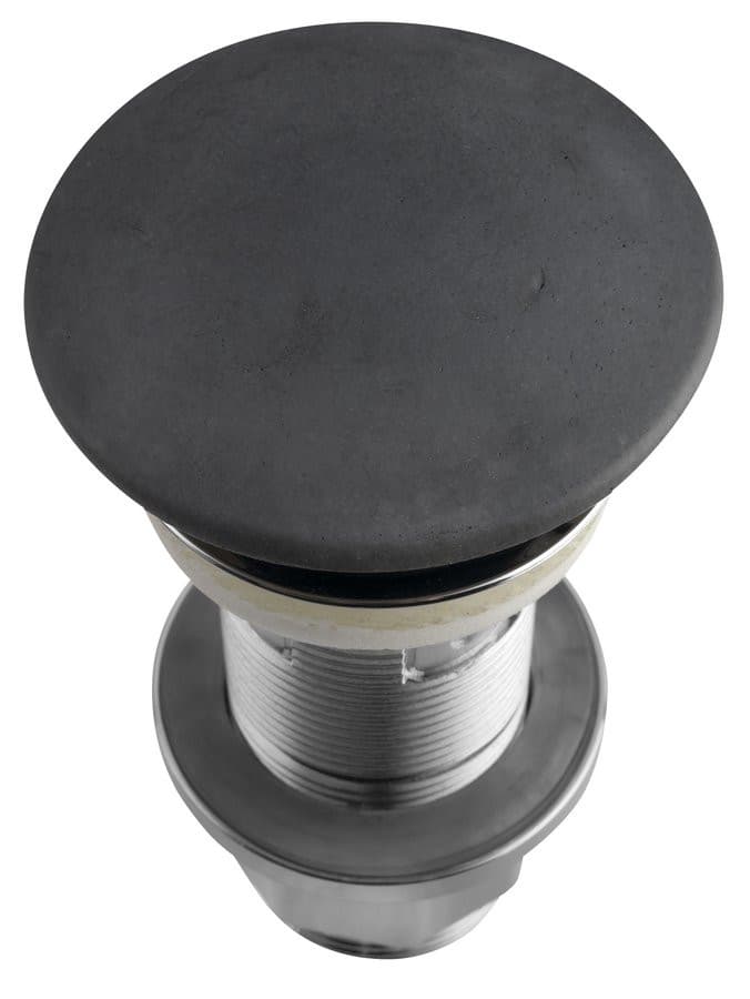 Korek umywalkowy 5/4'', klik-klak, betonowy grzybek, 10-80mm, antracyt
