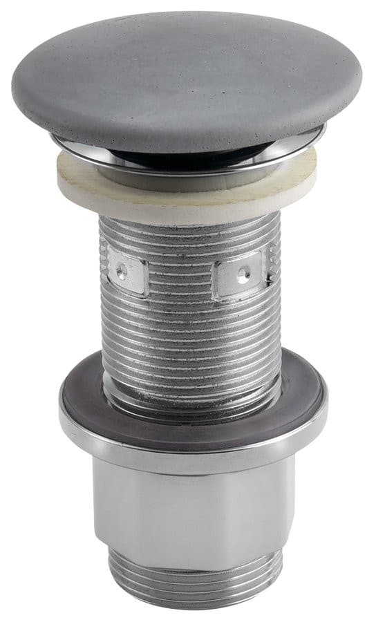 Korek umywalkowy 5/4'', klik-klak, betonowy grzybek, 10-80mm, szary