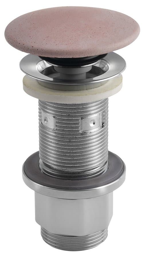 Korek umywalkowy 5/4'', klik-klak, betonowy grzybek, 10-80mm, różowy