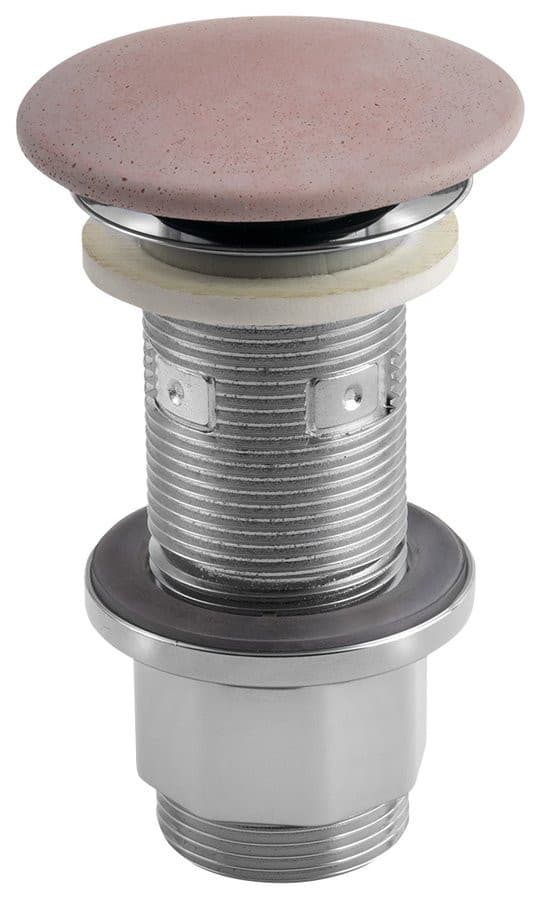 Korek umywalkowy 5/4'', klik-klak, betonowy grzybek, 10-80mm, różowy