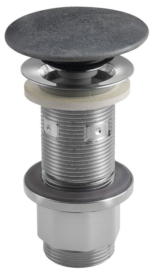 Korek umywalkowy 5/4'', klik-klak, betonowy grzybek, 10-80mm, srebrny