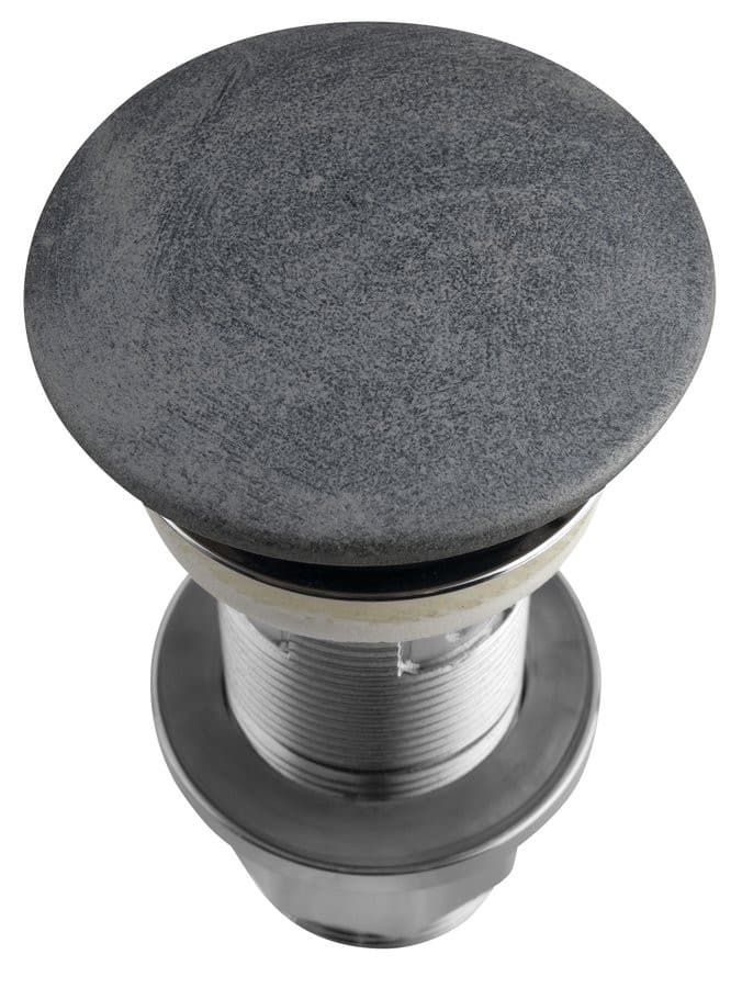 Korek umywalkowy 5/4'', klik-klak, betonowy grzybek, 10-80mm, srebrny