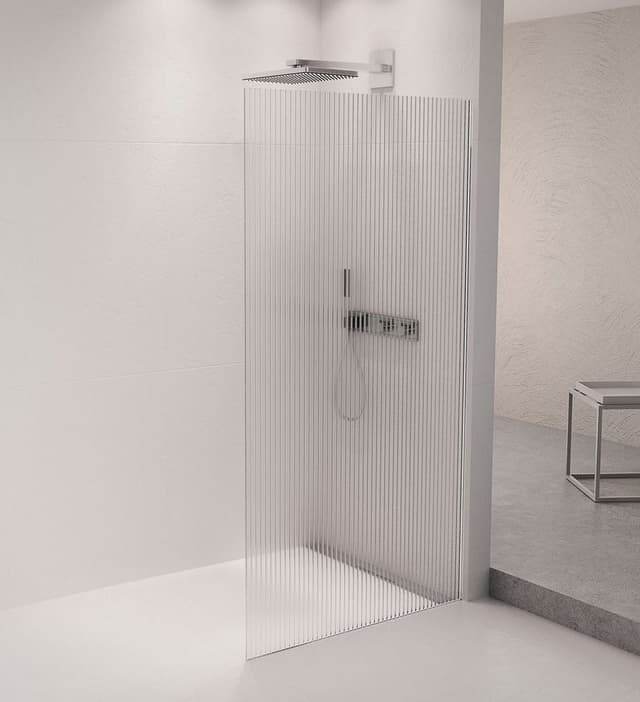 ARCHITEX zestaw do mocowania szkła, ściana-podłoga, 1610x2105mm, polerowane aluminium