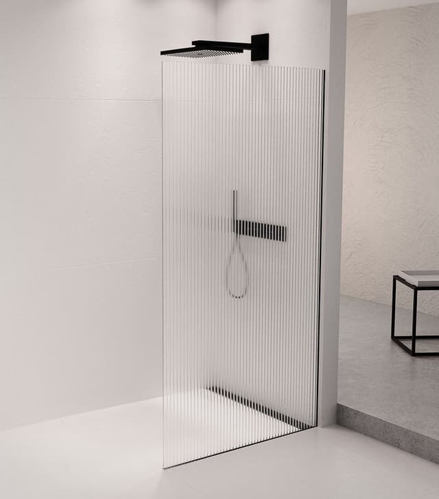 ARCHITEX zestaw do mocowania szkła, ściana-podłoga, 1610x2105mm, czarny mat