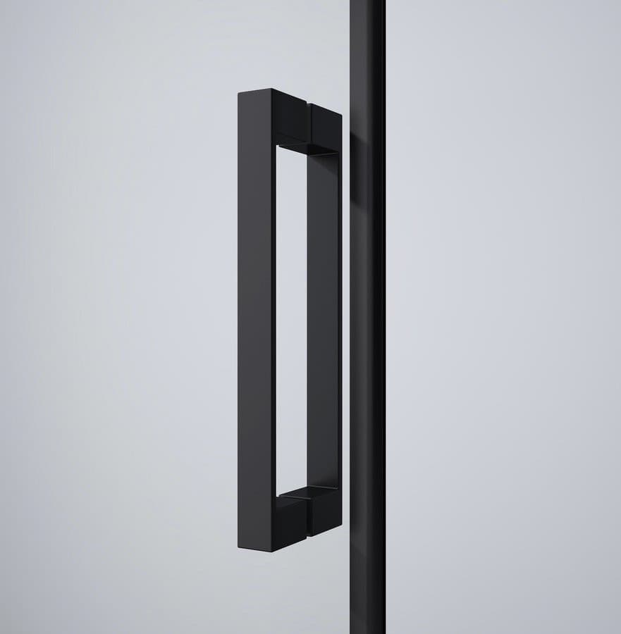 DRAGON BLACK przesuwne drzwi prysznicowe, wejście z rogu, 1000mm, szkło czyste