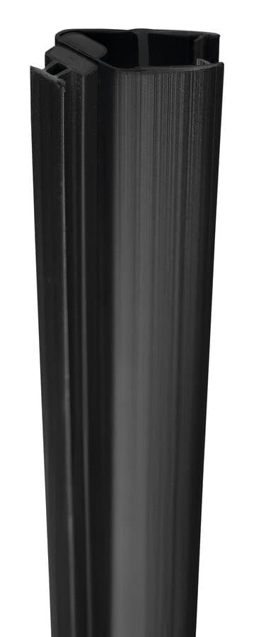 Zestaw uszczelek magnetycznych, 45°, szkło 8mm i profil, 2000mm, czarny