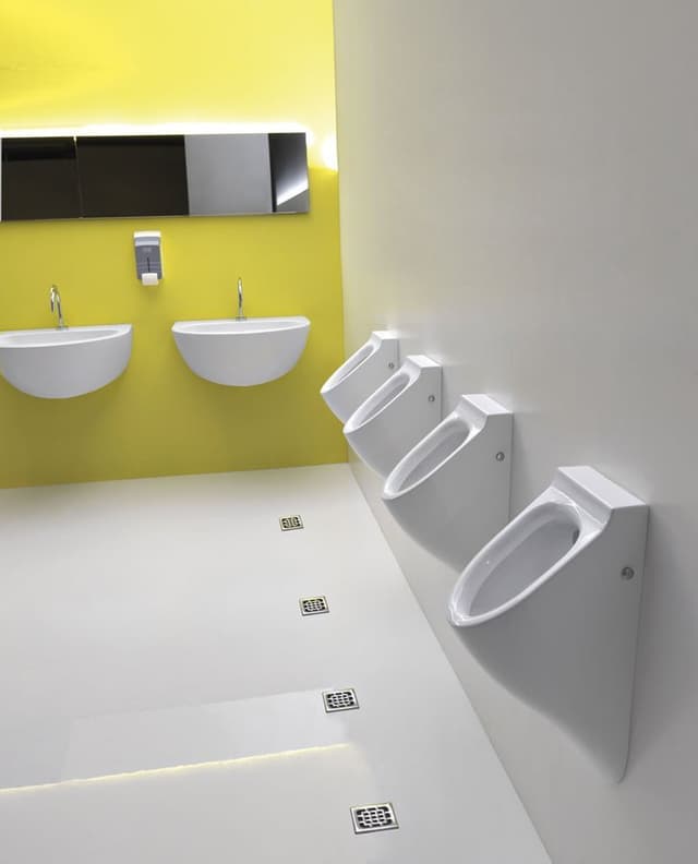 AQUATECH pisuar 21x53,5 cm, tylne zasilanie, włącznie z syfonem, biały