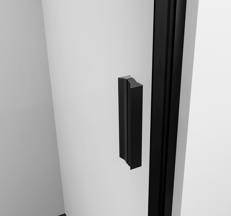 ZOOM BLACK drzwi prysznicowe do wnęki 900 mm, lewe, szkło czyste