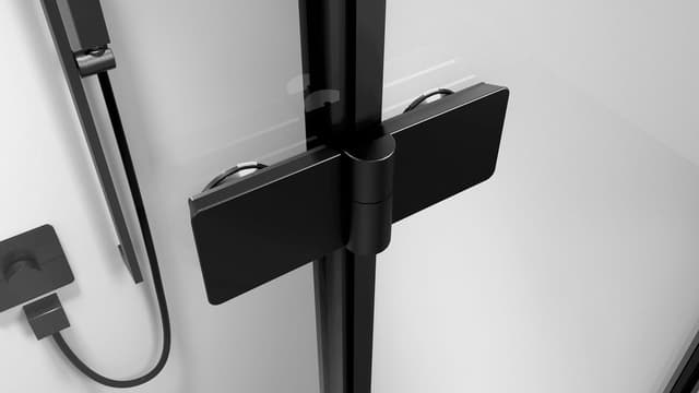 ZOOM BLACK drzwi prysznicowe do wnęki 900 mm, lewe, szkło czyste