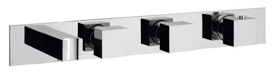 Bateria termostatyczna prysznicowa/wannowa podtynkowa z uchwytem prysznica 2 wyjścia, chrom