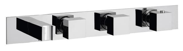 Bateria termostatyczna prysznicowa/wannowa podtynkowa z uchwytem prysznica 2 wyjścia, chrom