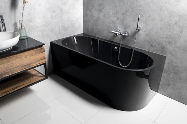 ASTRA L MONOLITH wanna wolnostojąca przyścienna 160x75x60cm, szary