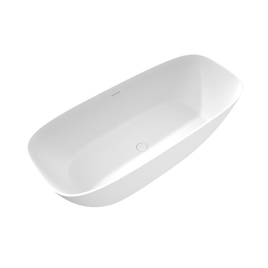 MEDINA wanna wolnostojąca 165x70x52cm, solid surface, biały mat