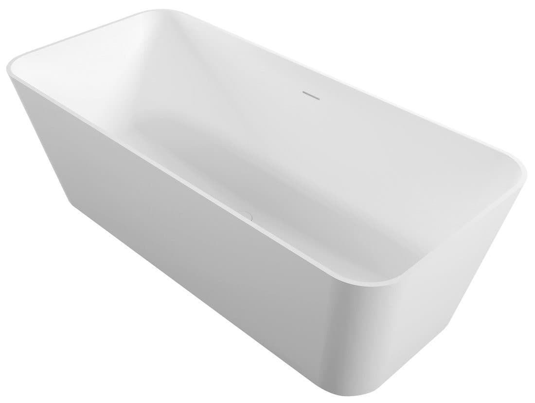 LEYLA wanna wolnostojąca 170x78x55cm, solid surface, biały mat