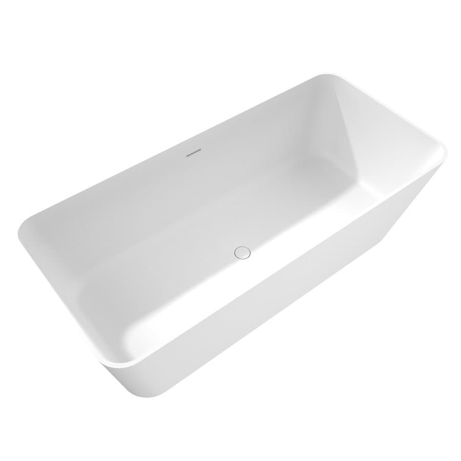 LEYLA wanna wolnostojąca 170x78x55cm, solid surface, biały mat