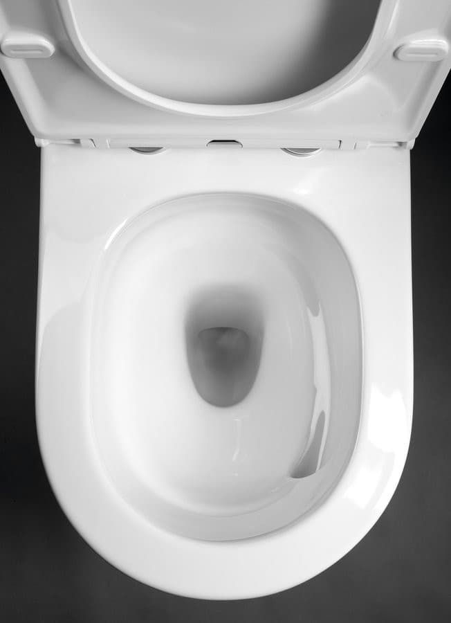 AVIS Vortex Rimless WC misa pre kombi, spodný/zadný odpad, biela