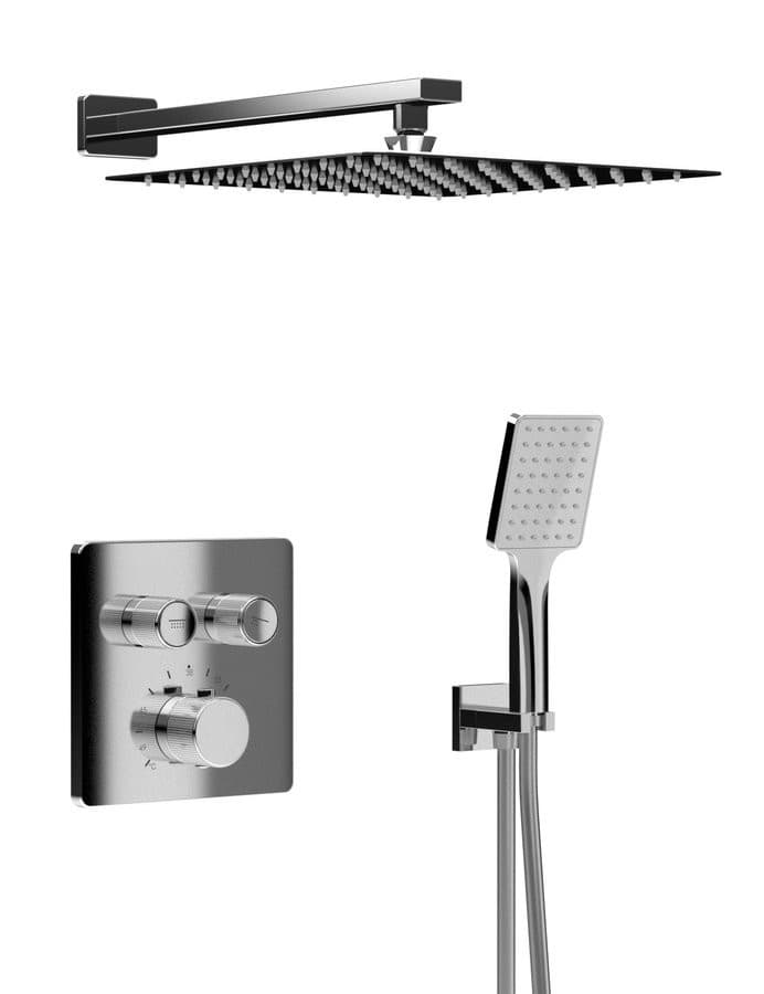 SMART SELECT zestaw prysznicowy podtynkowy termostatyczny, 2 wyjścia, przyłącze kątowe, chrom