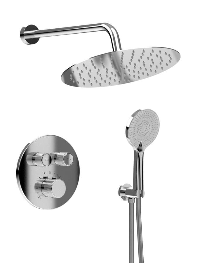 SMART SELECT zestaw prysznicowy podtynkowy termostatyczny, 2 wyjścia, przyłącze kątowe, chrom