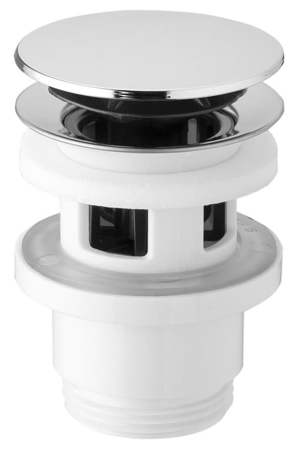 Odpływ umywalkowy 5/4”, klik-klak, duży korek, 32-52mm, ABS/chrom